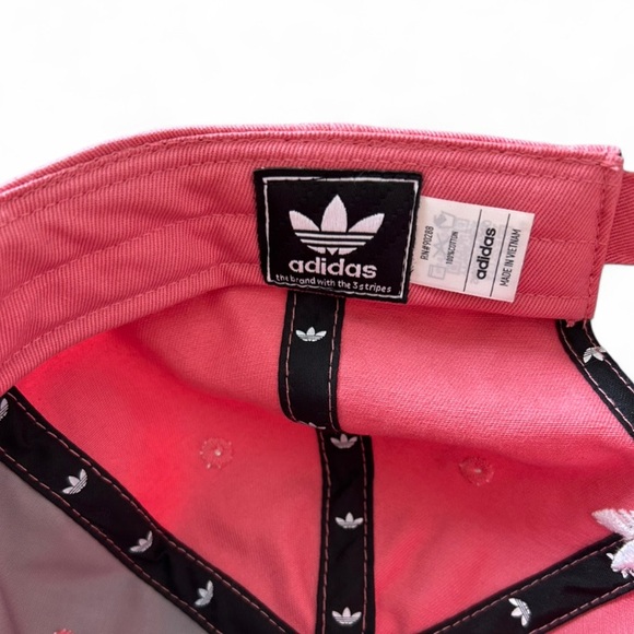 Adidas Originals Relaxed Strapback Baseball Cap Hat Pink Adjustable - Picture 2 of 4